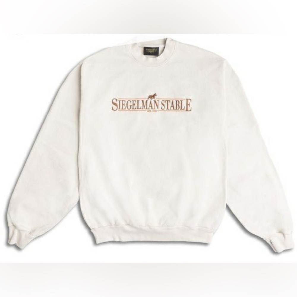 Siegelman Stable Embroidered Crewneck Brand New